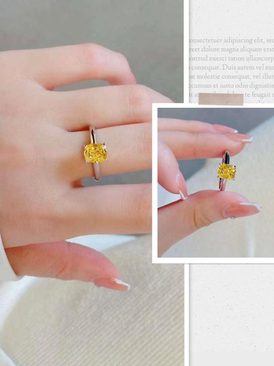 1.25ct yellow diamond ring